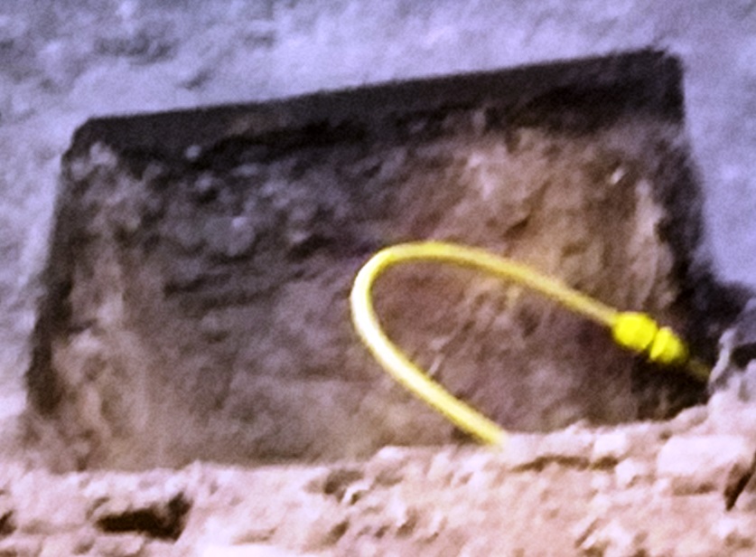 Yellow gas pipe joined